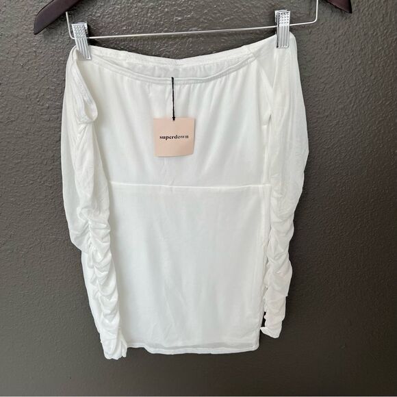 NWT Revolve x Superdown Angeline Mini Dress in White | Size M - Picture 9 of 11